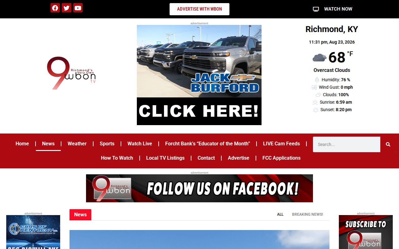 WBONTV Madison County arrest and crime news section