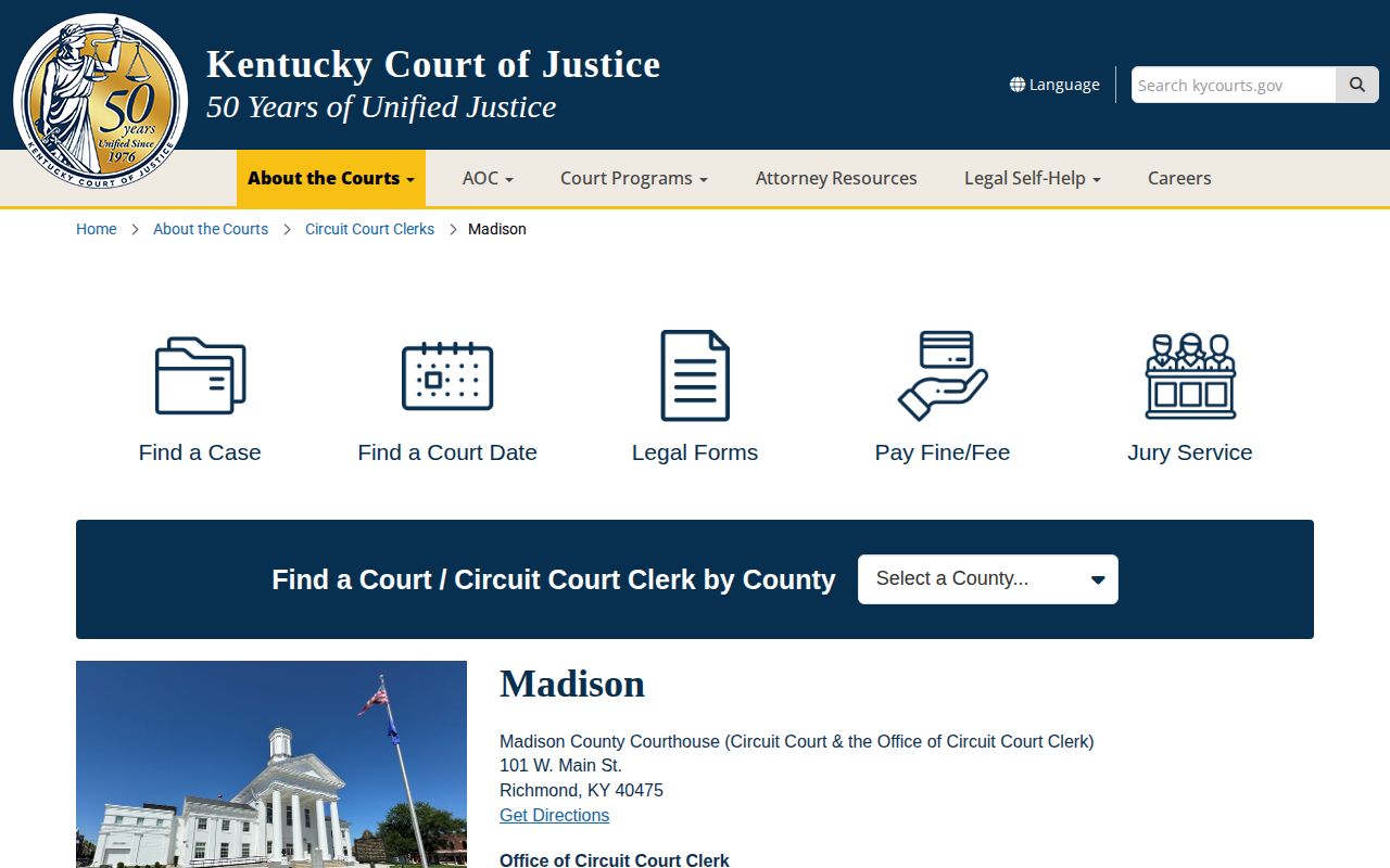 Madison County arrest court record and disposition access